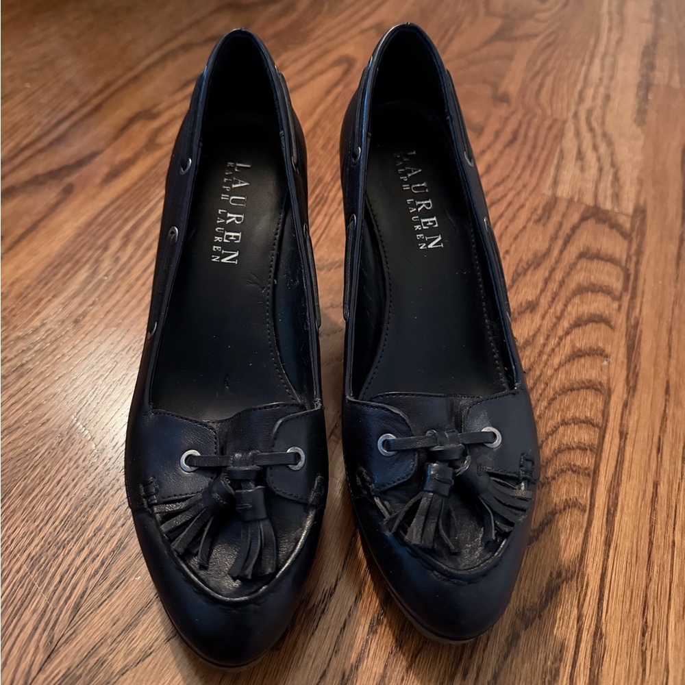Lauren Ralph Lauren Black Women's Loafer Wedges